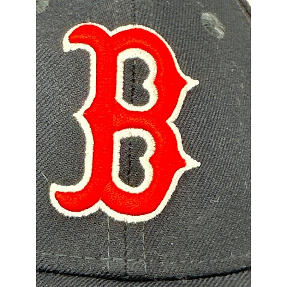 New Era 59FIFTY Youth Hat Boston Red Sox Fitted Navy Red Cap - Picture 2 of 9